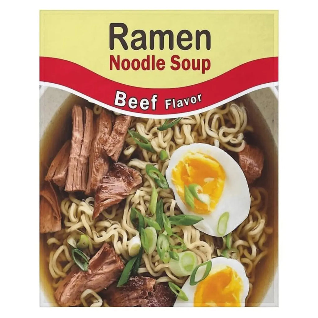 JOOCAR Instant Ramen Noodle Soup Beef Flavor Throw Blanket Fuzzy Plush Fleece Funny Food Blankets Soft Cozy Microfiber Flannel Travel Blanket for Couch Bed All Season Home Decor