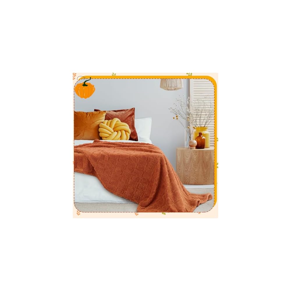 Fall Halloween Pumpkin Throw Blanket Fall Decor 50" x 60"