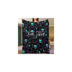 Bat Flower Fleece Throw Blanket for Couch Adults Teens 40" X 50"