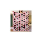 Bat Flower Fleece Throw Blanket for Couch Adults Teens 40" X 50"