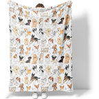 Throw Blanket, Soft Flannel Throw Blanket for Couch, Bed, Travel, Living Room & Home Decor, Cozy Lightweight Warm Fluffy Fuzzy Blankets for Adults Women Girls (50×40 Inch, I Love Dogs)