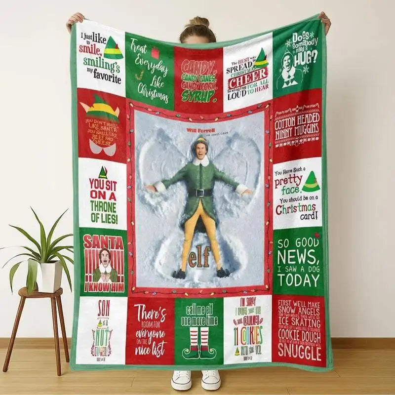 National Lampoon's Christmas Vacation Premium Fleece Mink Sherpa Blanket - Griswold Family, Clark Griswold Themed, Wrinkle Resistant, Super Soft Home Room Decor, Thanksgiving Gift for Child, Sizes 30x40in,40x50in,50x60in,60x80in (Baby Option)